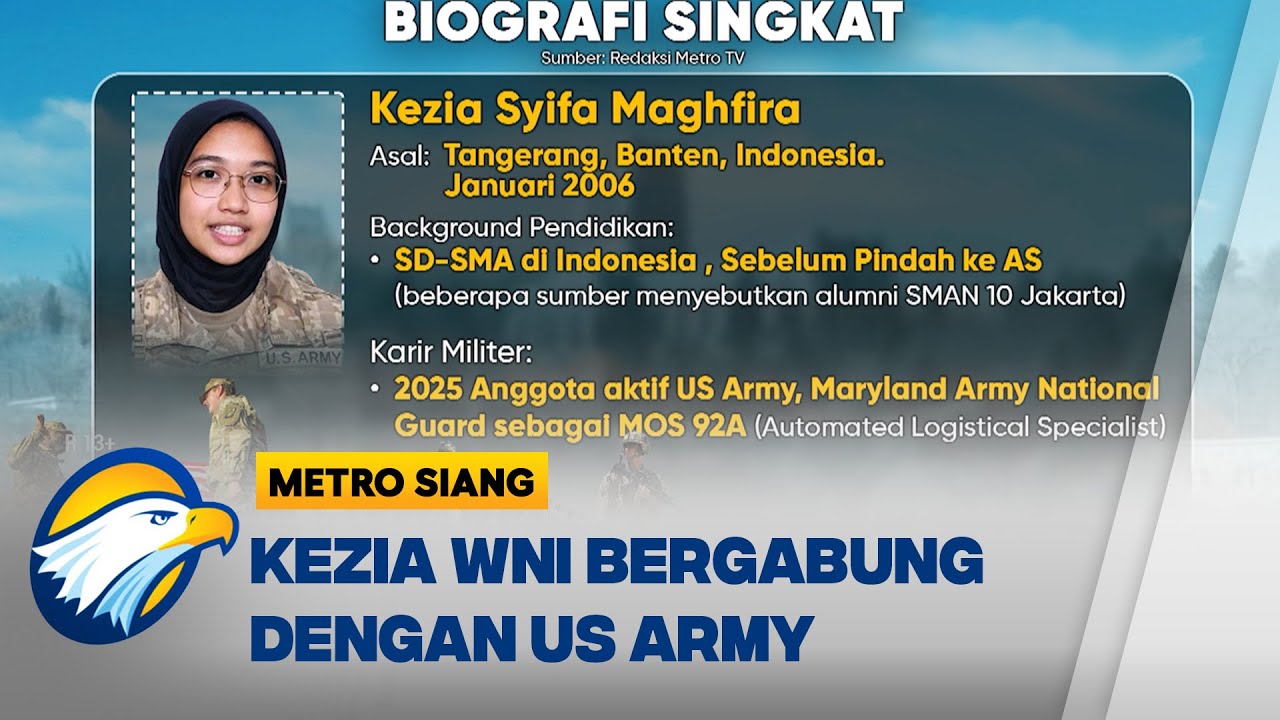 Kezia WNI yang Bergabung dengan US Army dan Dampak Kewarganegaraannya - [Metro Siang]
