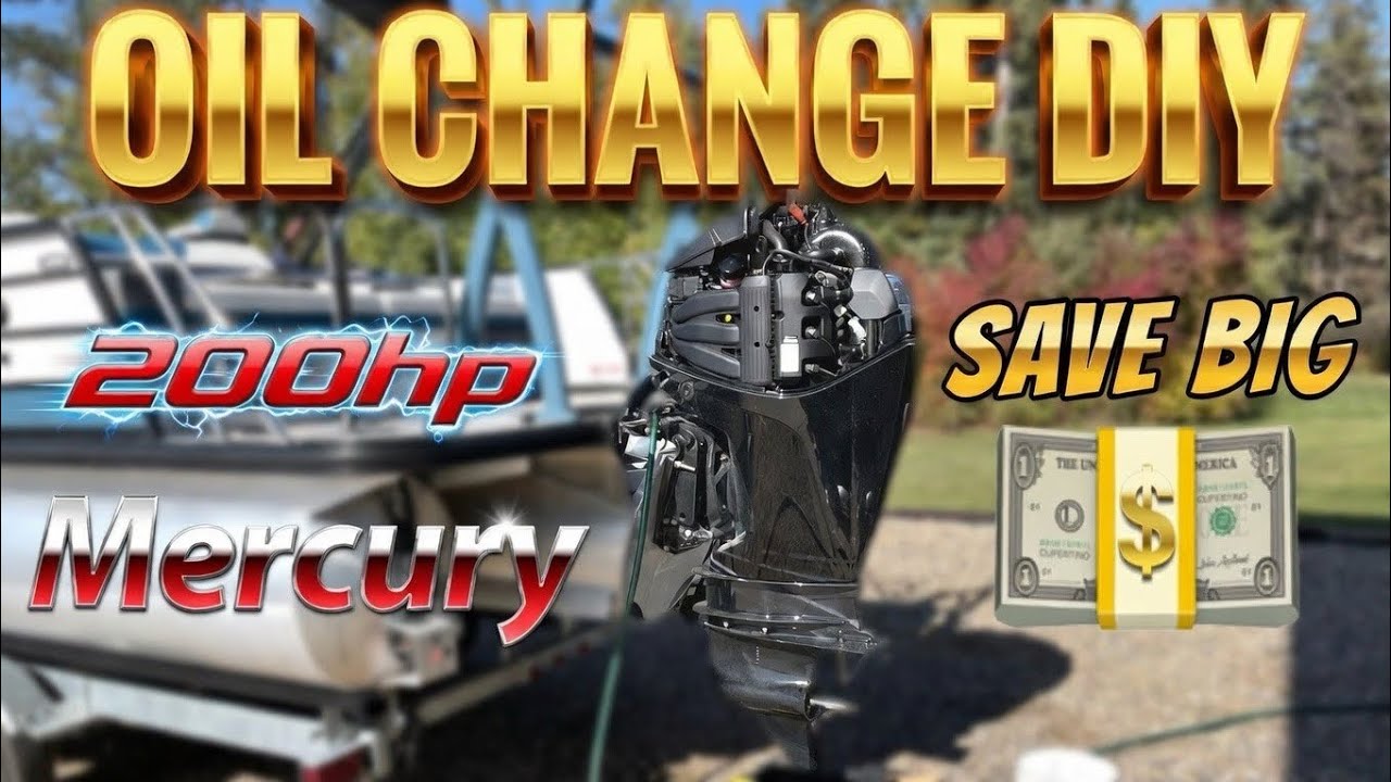 2021 200hp V6 4 stroke Mercury Outboard Engine and Gear Oil Change Service