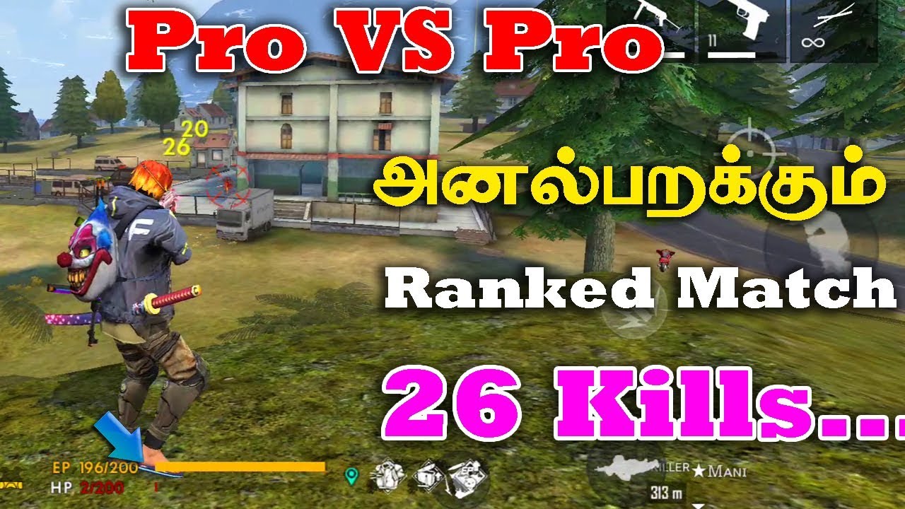 Pro VS Pro 26 KIlls | Free Fire Attacking Squad Ranked GamePlay Tamil | Win All Ranked Match