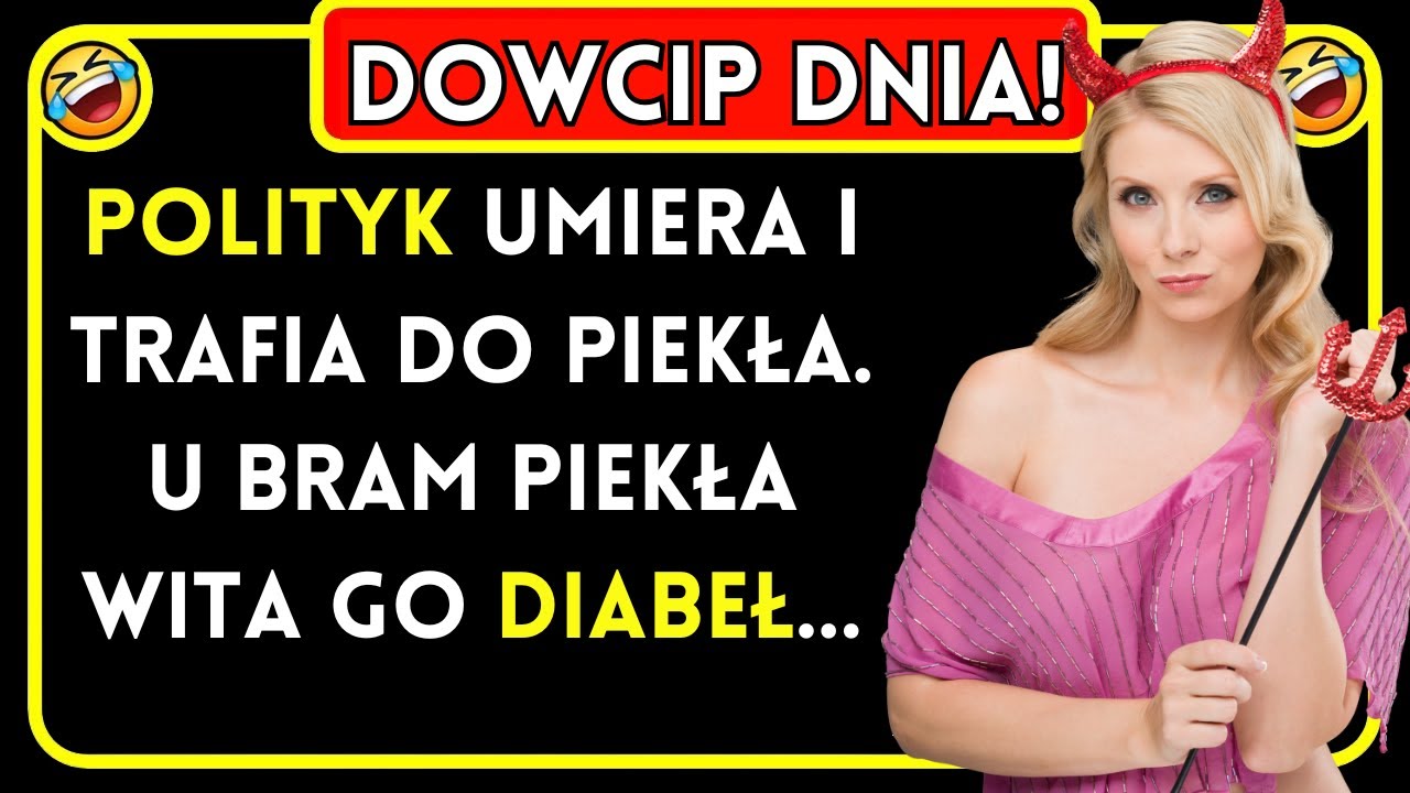 Dowcip Dnia! 🤣 Polityk umiera i trafia do piekła… Żart Dnia! 🤣