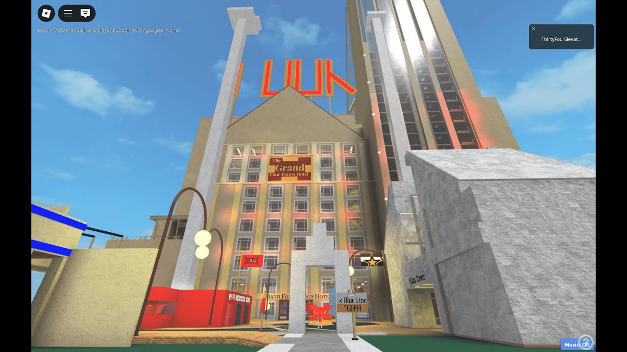 GORGEOUS AND FANCY ELEVATORS - Grand Four Points Hotel - Roblox