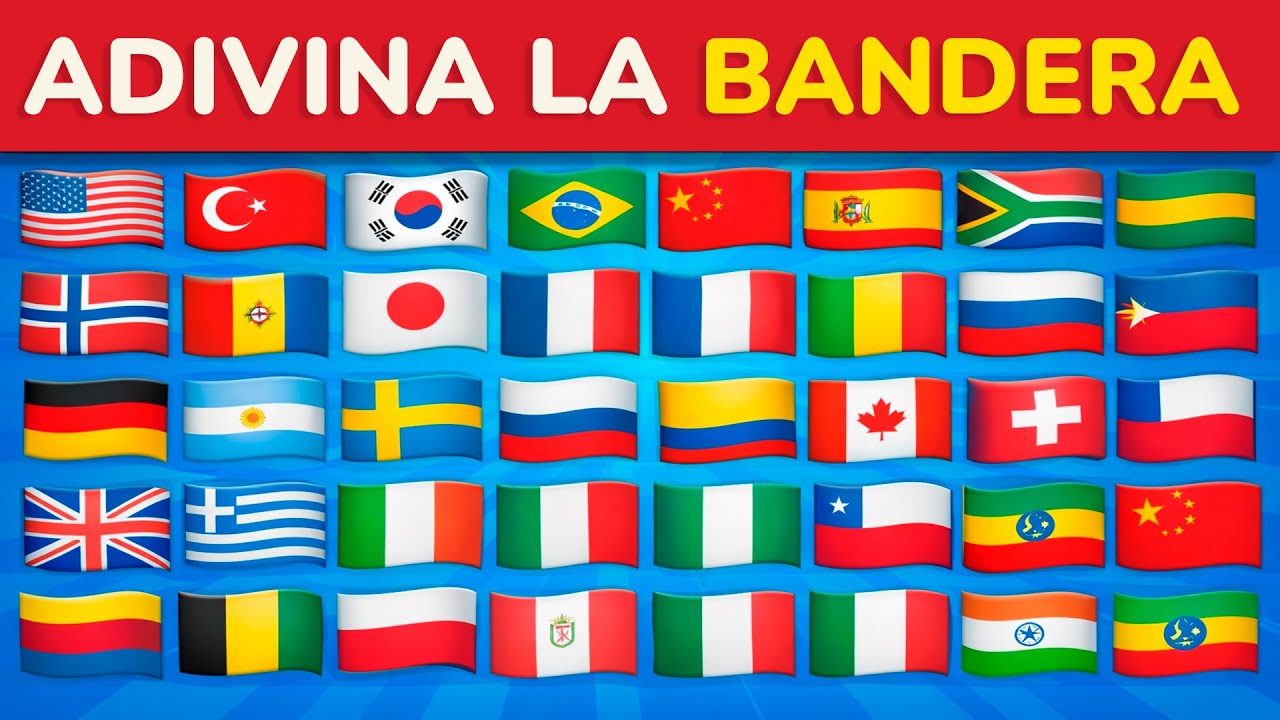 🚩 ADIVINA LA BANDERA 🚩 - NIVEL DIFICIL🤓​​🗺️​
