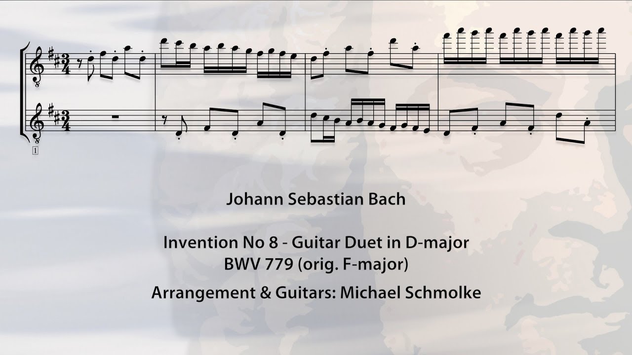 Invention No 8 - Guitar Duet in D-major