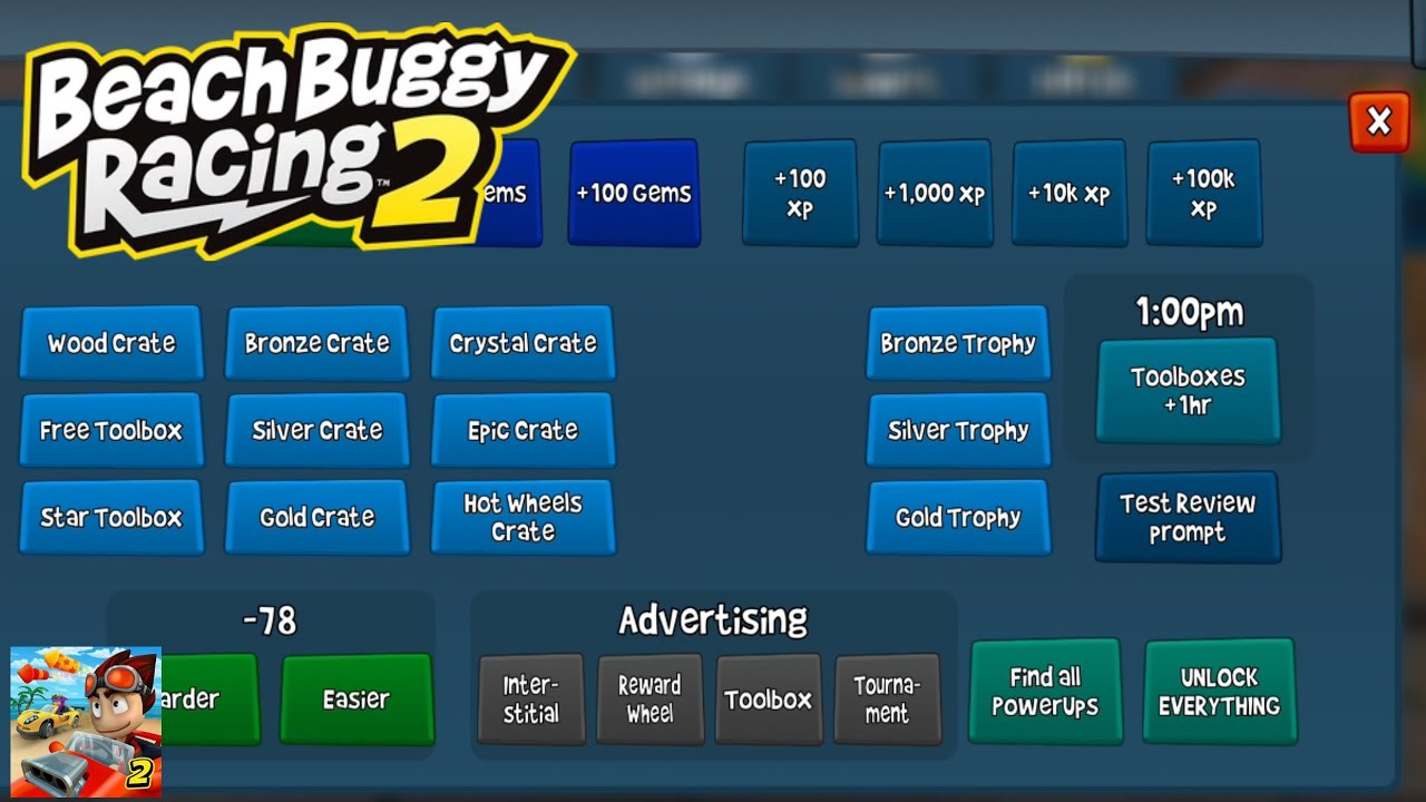 BEACH BUGGY RACING 2 CHEATS MENU 2025