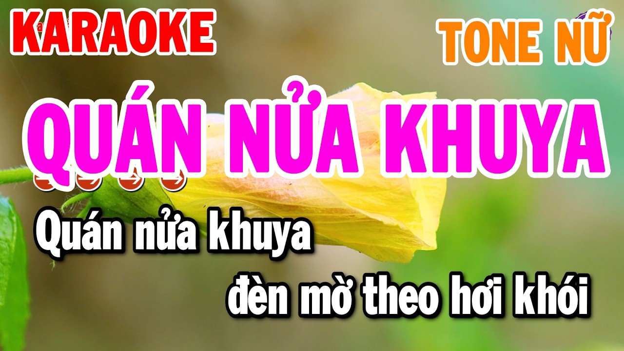 Quán Nửa Khuya Karaoke Tone Nữ Nhạc Sống Bolero Chuẩn 2026 | Thanh Hải Organ