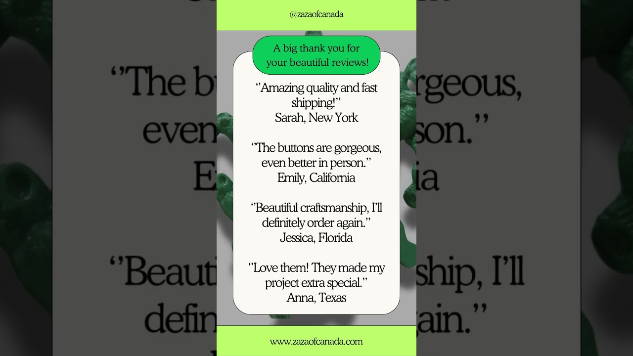 A big thank you for your beautiful reviews!  