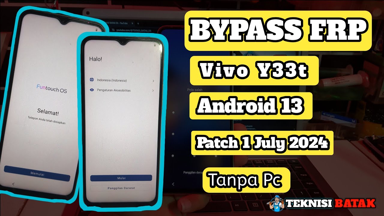 Reset dan Bypass Frp Vivo Y33T Model V2146 Pd2142 android 13 Patch 1 July 2024 #frp #service