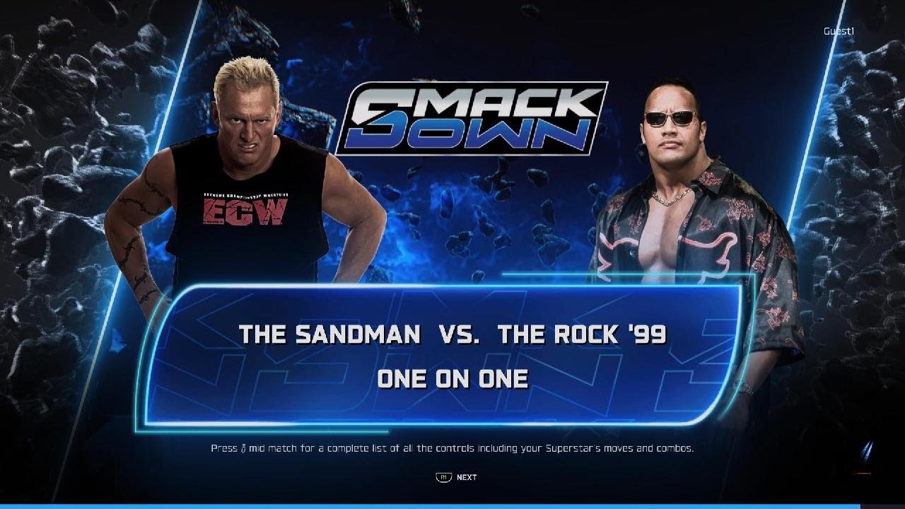 WWE 2K26 The Sandman vs The Rock
