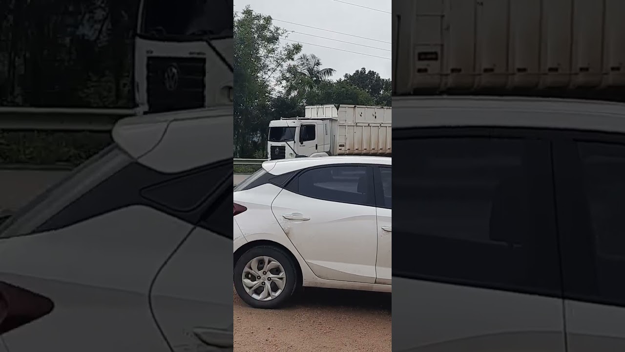 VW BRANCO CA&Ccedil;AMBAO SUBINDO A SERRA CARREGADO #caminh&atilde;o #caminhao #carregamento