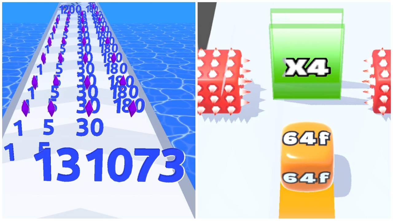 Jelly Run 2048 vs Number Run 🔥 Satisfying ASMR Gameplay | 16g vs 165K Epic Race!