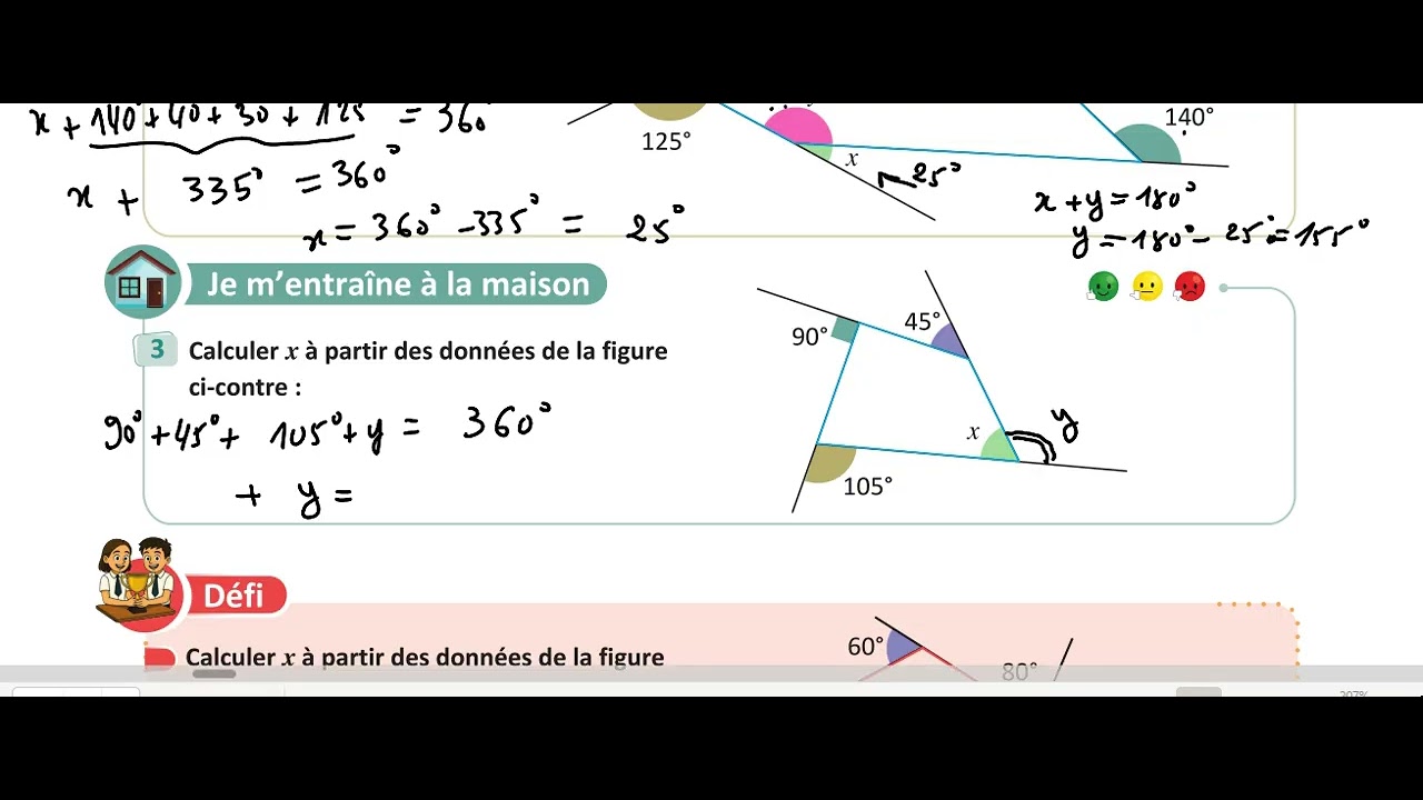 je réussis pas à pas page 20-21Angles externes d’un polygone