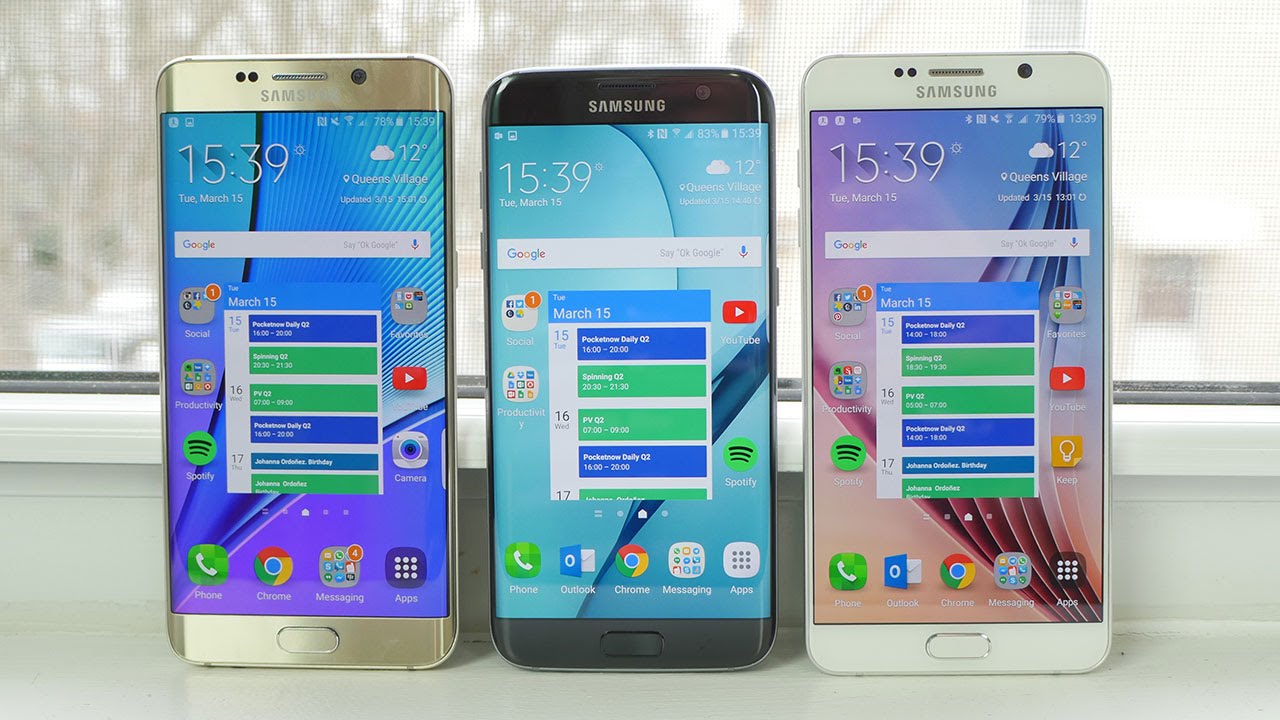 Samsung Galaxy S7 edge vs Galaxy Note 5 and Galaxy S6 edge+ | Pocketnow