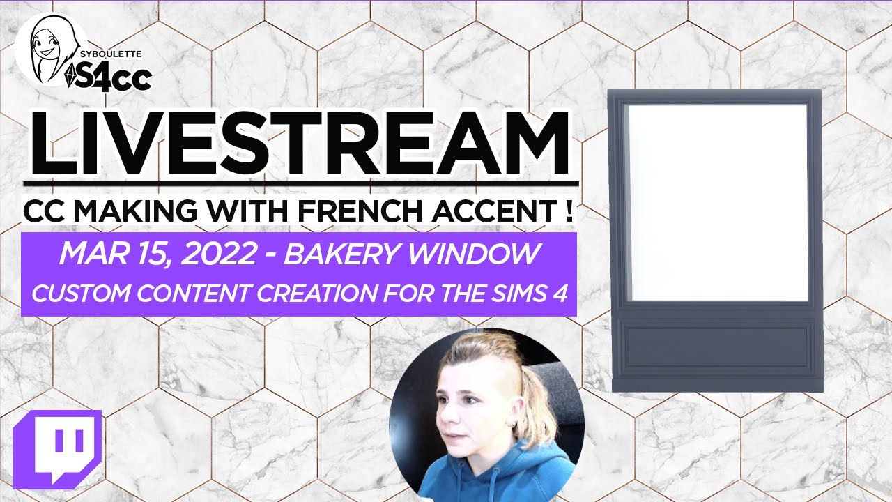 Casual livestream CC Creation : Bakery Window for The Sims 4