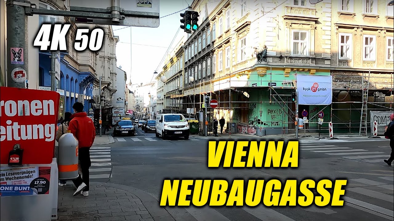 Vienna Austria Neubaugasse Street | Merch 2022 | Walking 🚶 Tour | ASMR