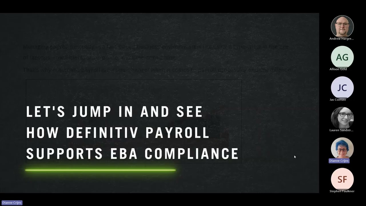 EBA Payroll & Compliance in Australia | Definitiv Payroll Webinar