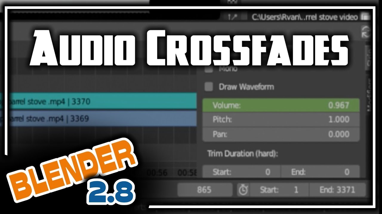 Blender 2.8 Video Editing - Audio Crossfade