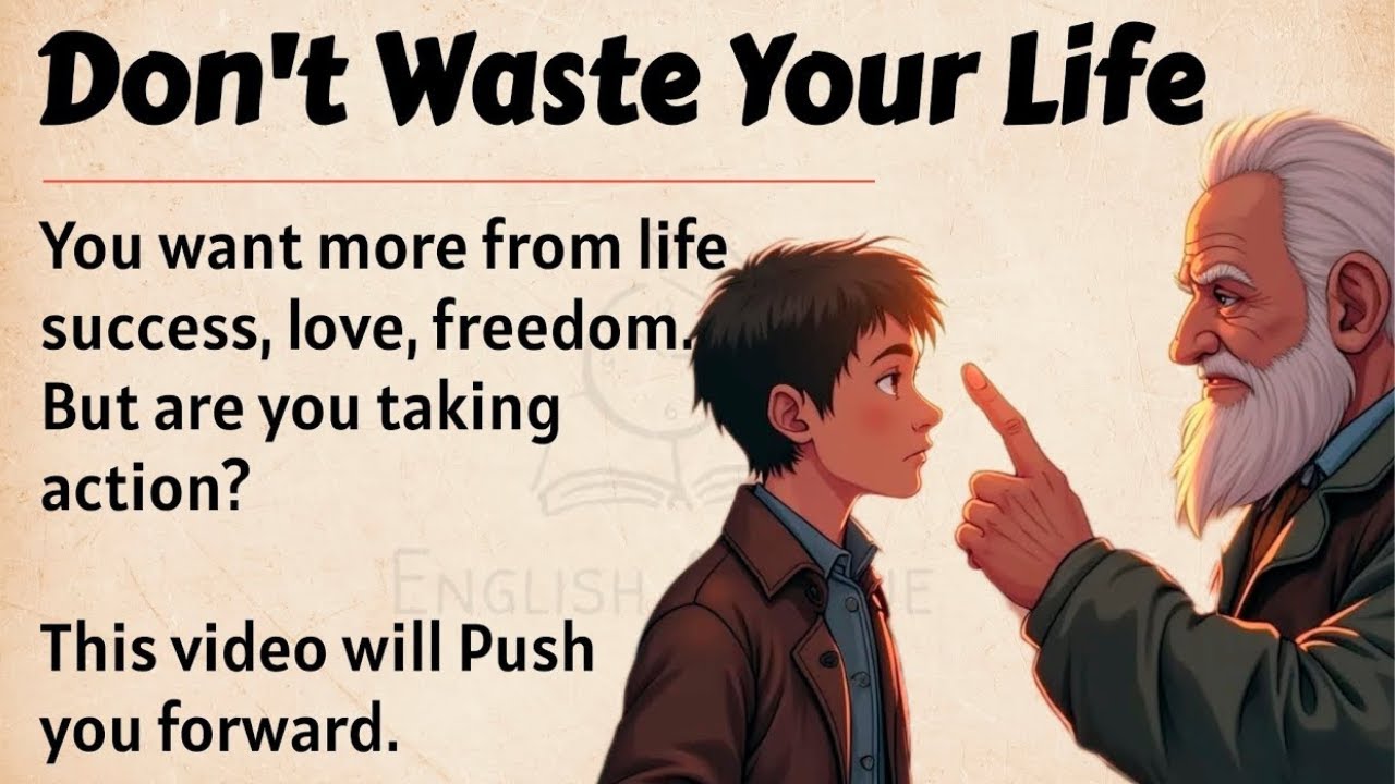 Don't Waste Your Life || Learn English Through Motivation 🔥 || Graded Reader || Listening Practice✅️