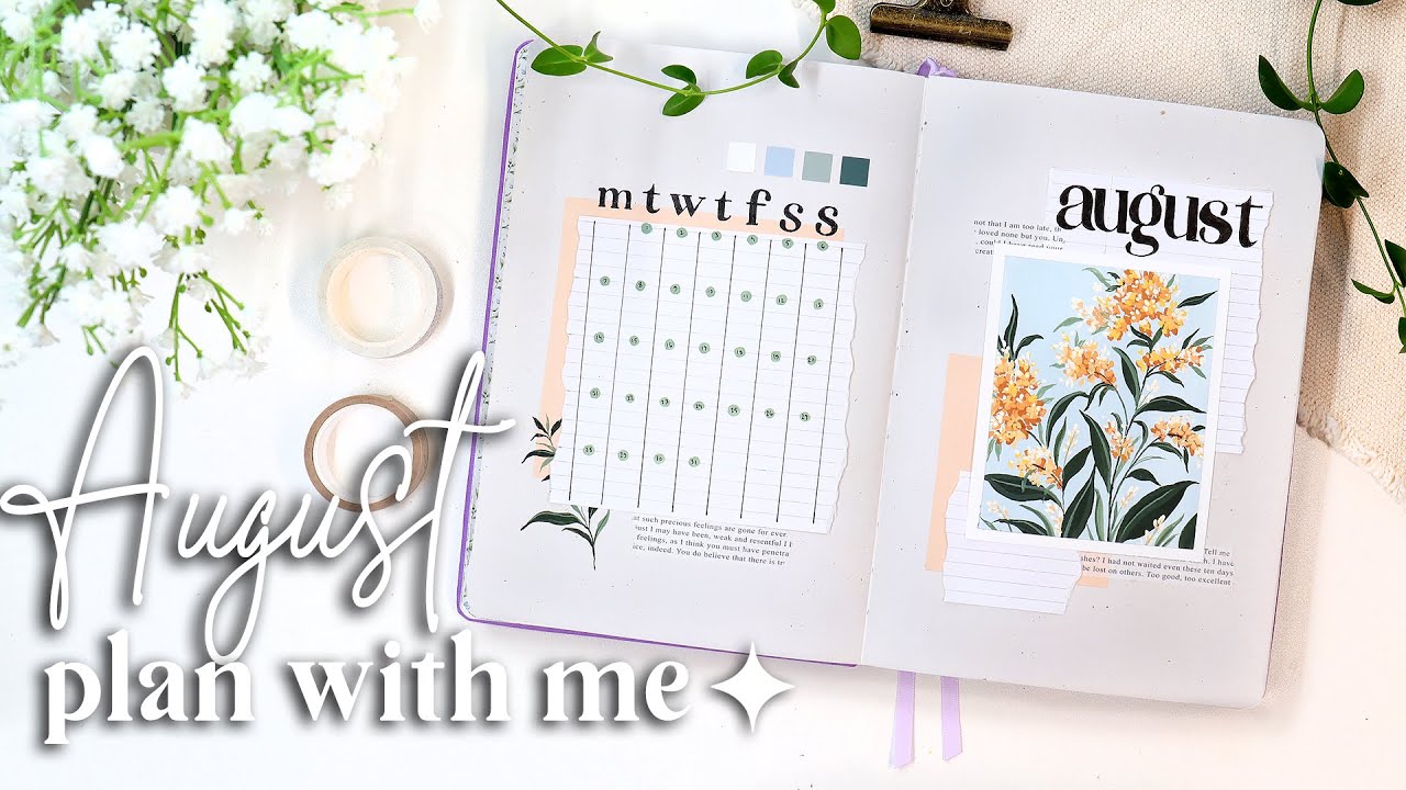 🌼 AUGUST 2023 Plan With Me // Bullet Journal Monthly Setup