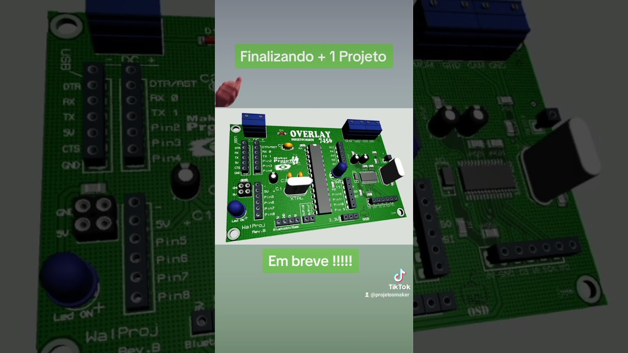 + 1 Projeto finalizado #short #shorts #pcb #pci #3d #eletronica #design #walproj #maker #overlay
