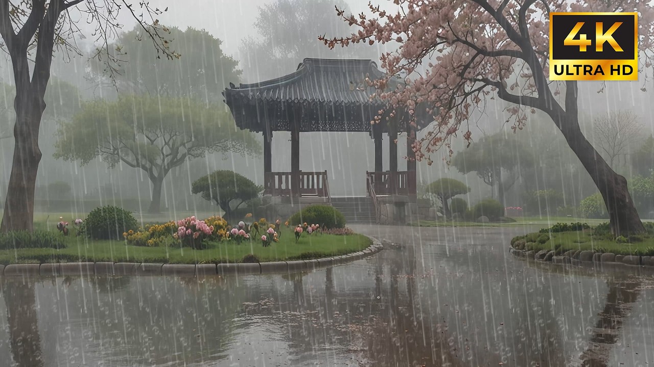Gentle Rain Sounds with Soft Mountain Night Ambience for Deep Relaxation, Focus and Mental Peace