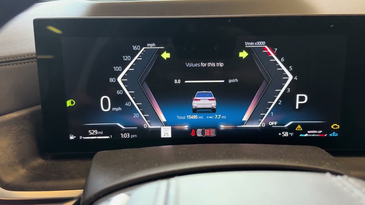 Сброс индикатора уровня масла в BMW X7