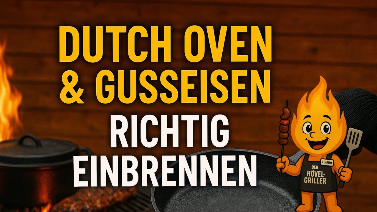 Dutch Oven & Gusseisen RICHTIG EINBRENNEN 🔥 | Schritt f&uuml;r Schritt erkl&auml;rt f&uuml;r Anf&auml;nger!