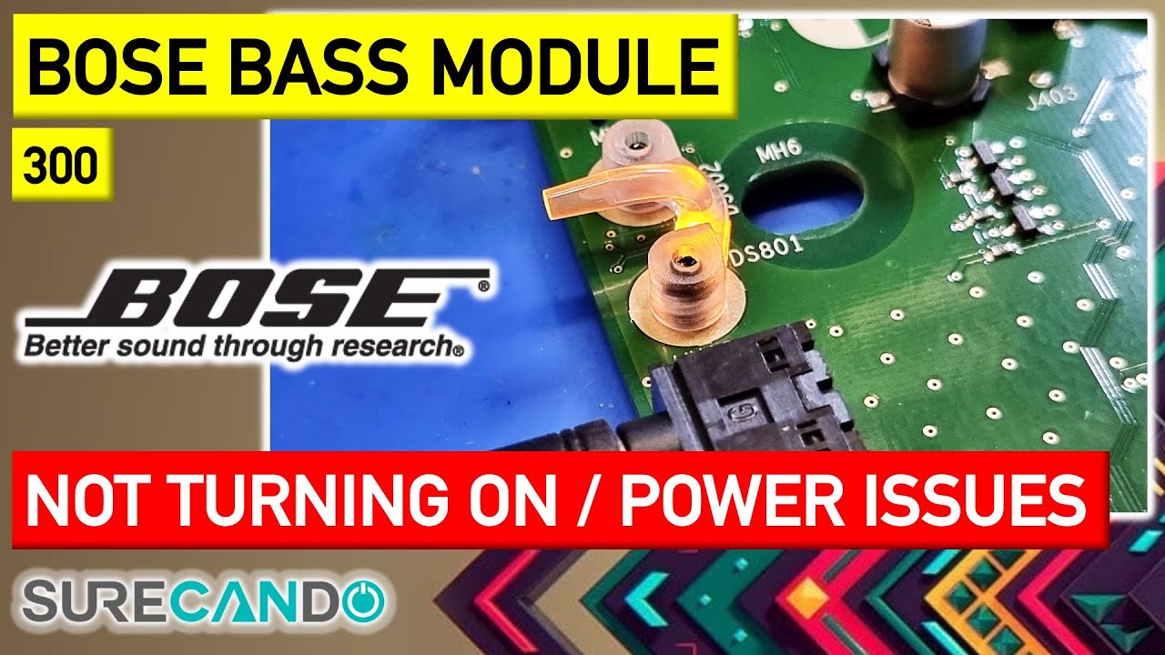 Bose Acoustimass 300 Wireless Bass Module Not turning on after Diode replaced. Repair  / Inspection