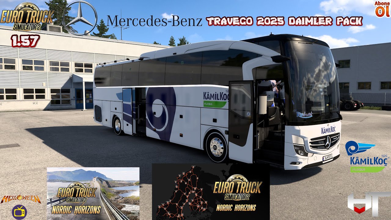 ETS2 1.57 Daimler Pack 2025 Yeni Travego 2025 Nordic Horizons DLC de Geziyoruz #hvt #yenitravego