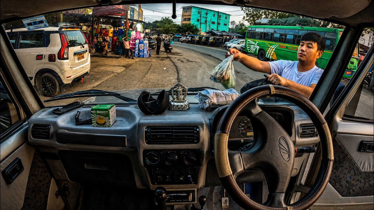 4K RELAXING POV DRIVING ASMR: Groceries and Bolero Drive in INDIA ASSAM Streets