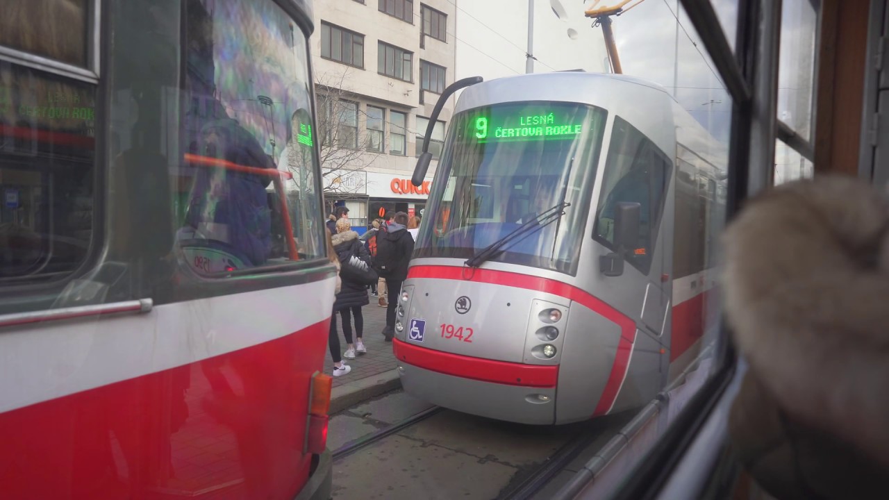 Czech Republic, Brno, tram 4 ride from Česká to Obřanský most