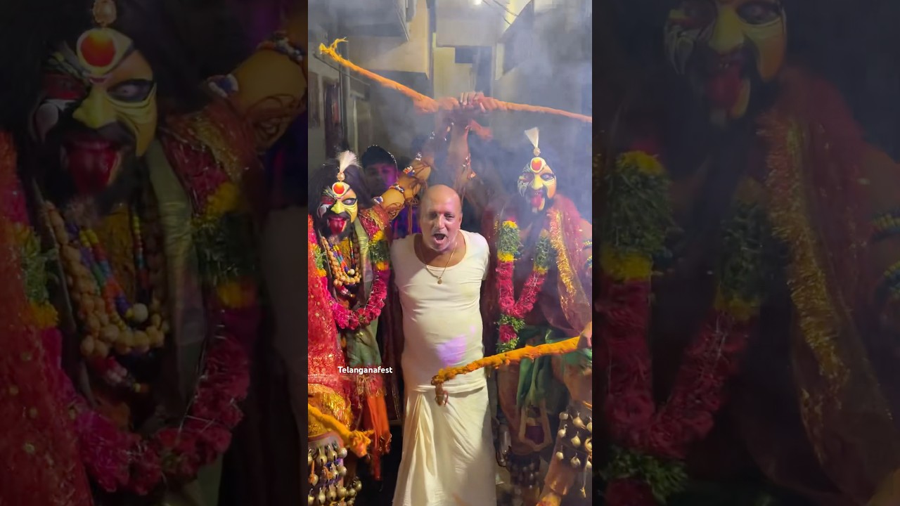 Rohit Bangaru and Vasu Potharaju Entry at Balnagar Bonalu 2025