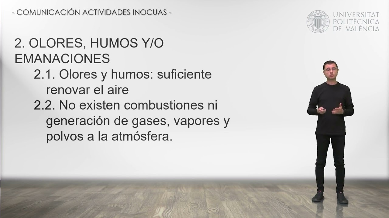 Actividades en régimen de comunicación de actividades inocuas | 28/37 | UPV
