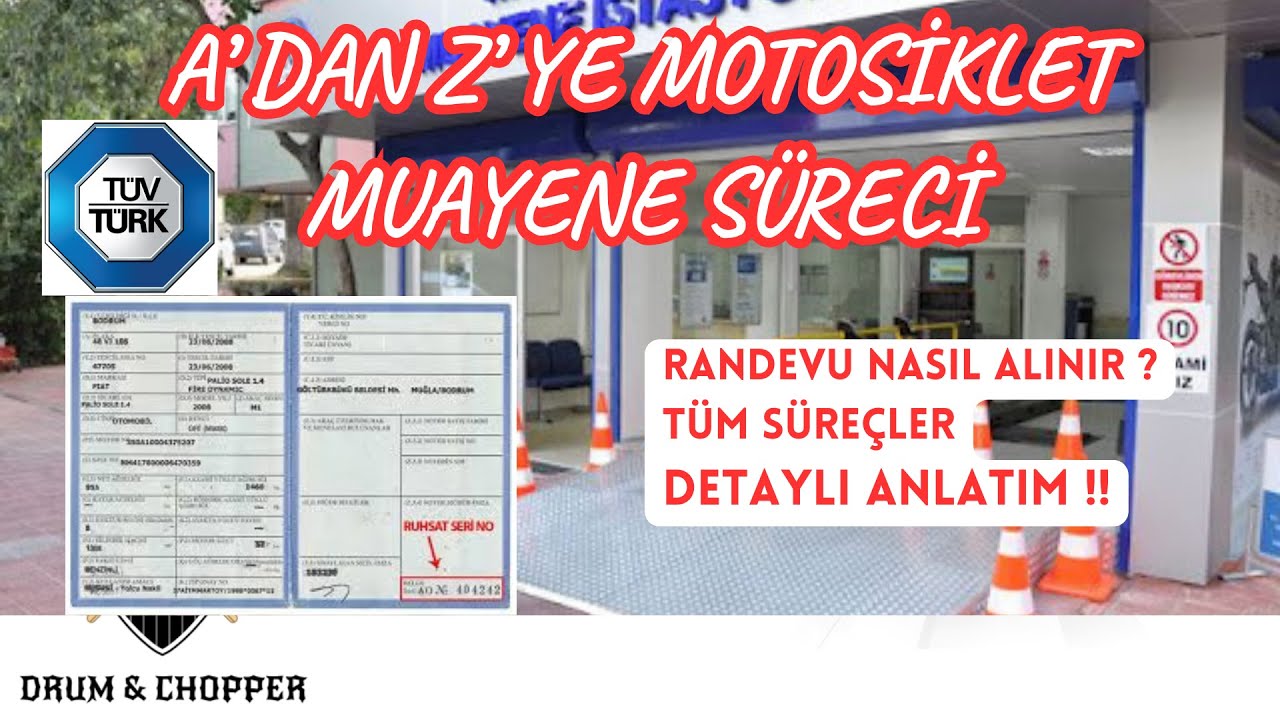 MOTOSİKLET MUAYENE HAKKINDA HERŞEY | TÜVTÜRK RANDEVU ALMA | DİKKAT EDİLMESİ GEREKENLER
