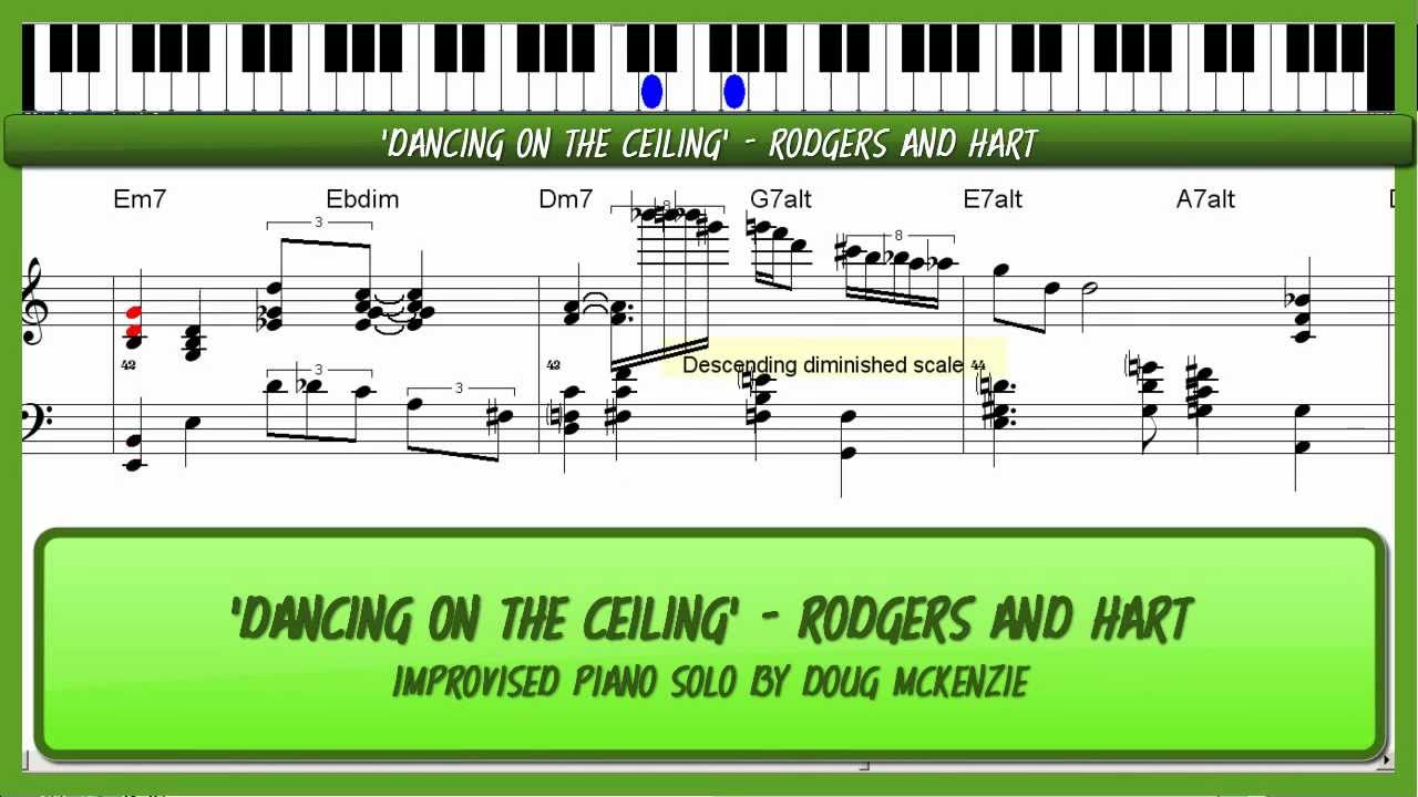 'Dancing on The Ceiling' - solo jazz piano tutorial