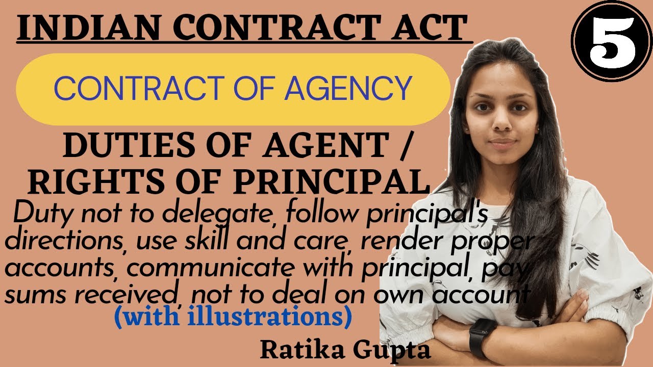 Duties of an Agent / Rights of a Principal | Contract of Agency (Contract Act 1872)