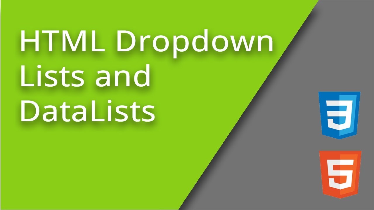 HTML Dropdown Lists and DataLists