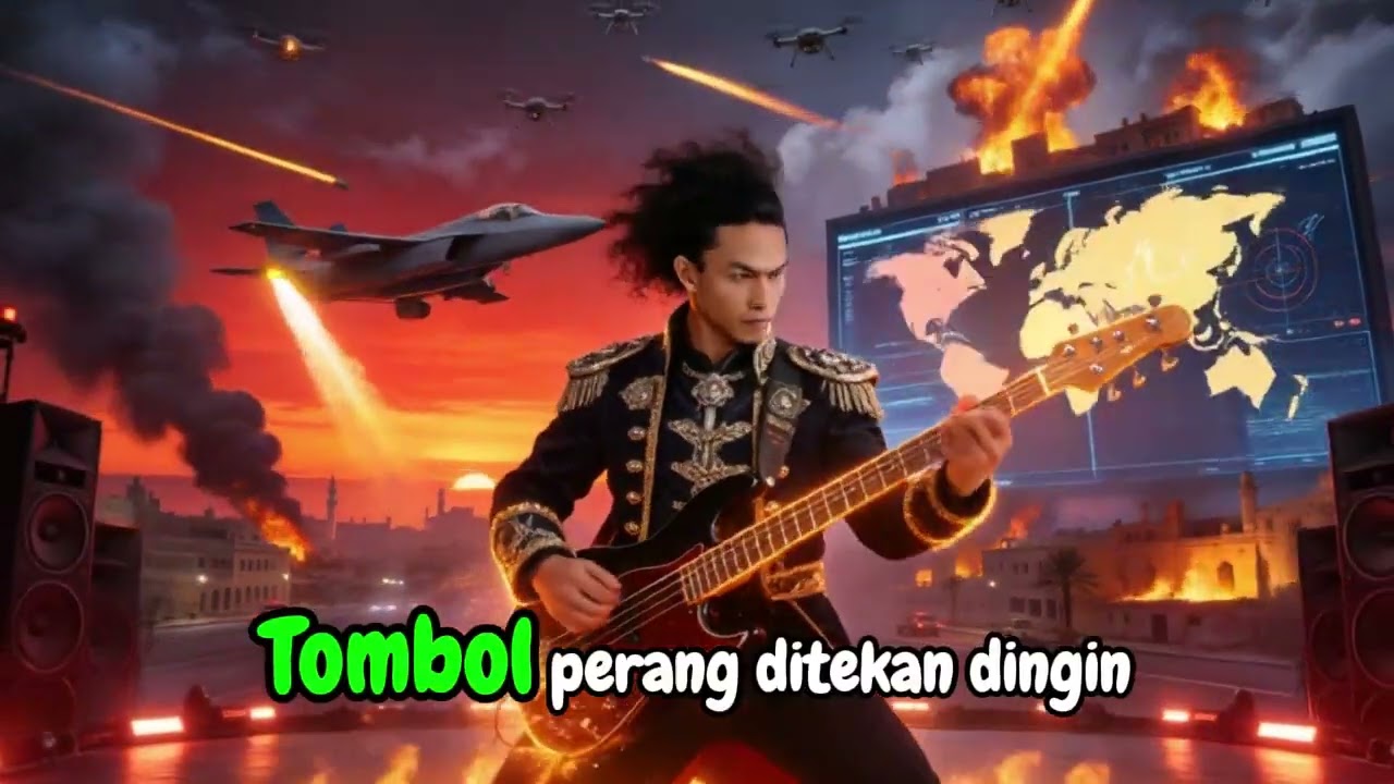 TIMUR MEMBARA ROCK (OFFICIAL POWER METAL LYRIC VIDEO) - JERITAN DI BALIK TEKNOLOGI PERANG 🚀🔥