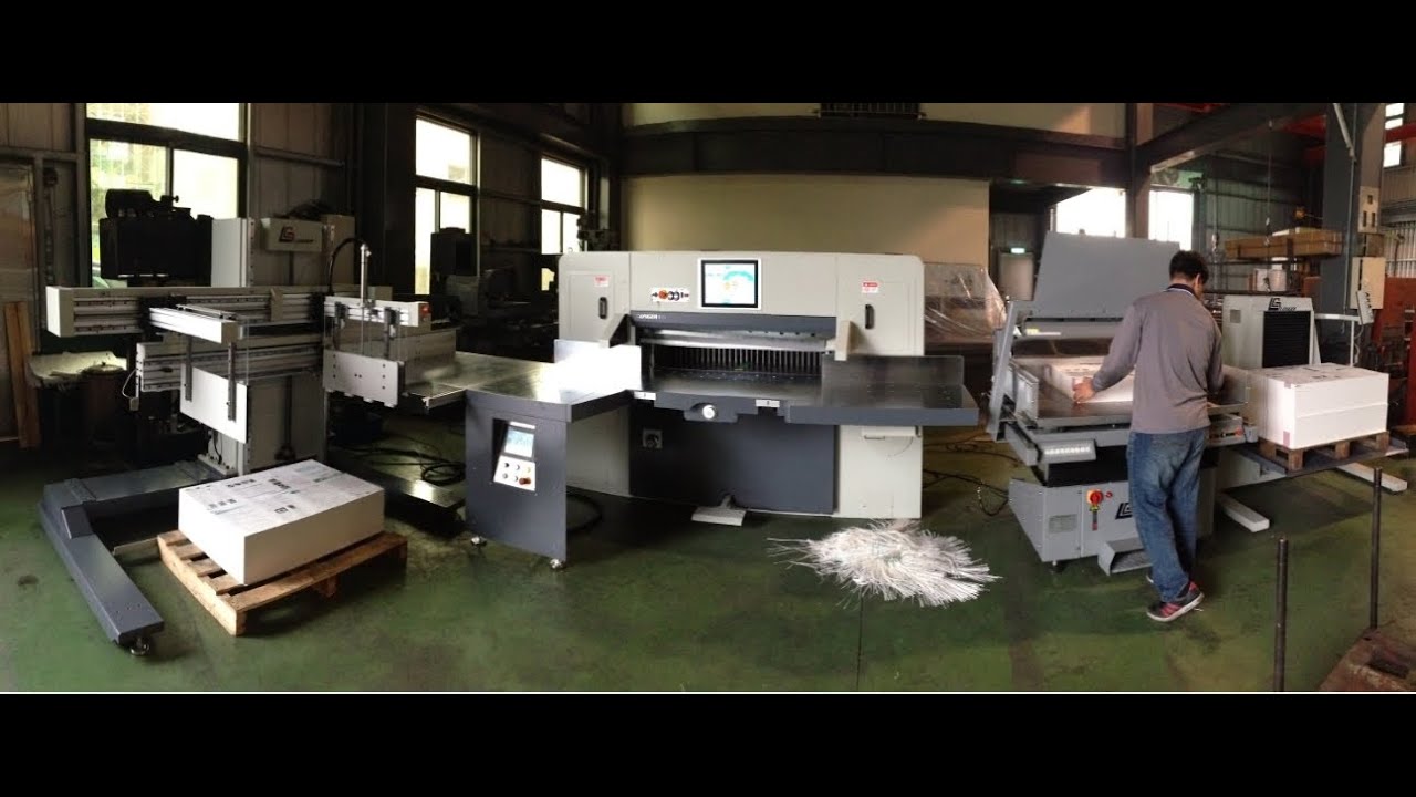 LONGER paper cutting machine line / paper guillotine system