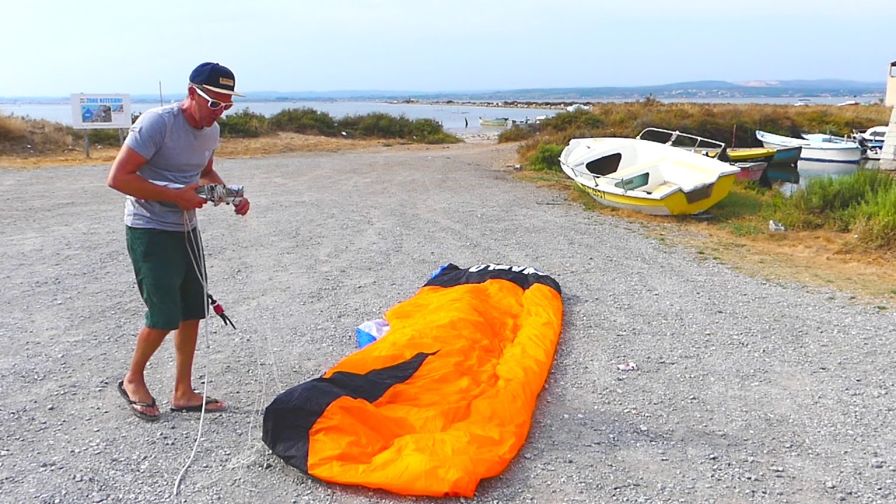░▒▓ COMMENT PLIER facilement SON AILE à CAISSON  - #LAB TOP TIPS Kitesurf - LAB TV 💦