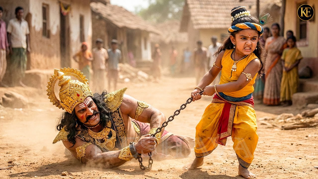 जब बाल कान्हा ने जंजीर में जकड़कर कंस को घसीटा, काँप उठा पूरा गाँव! || YMKN || Shree Krishan leela