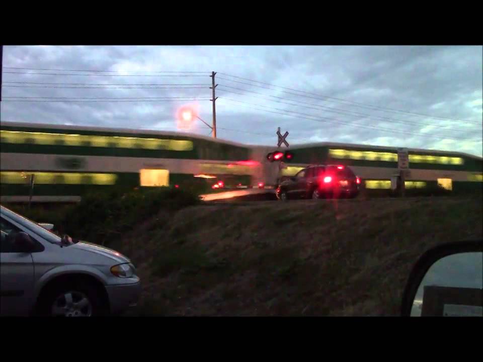 GO Train and VIA Rail Train