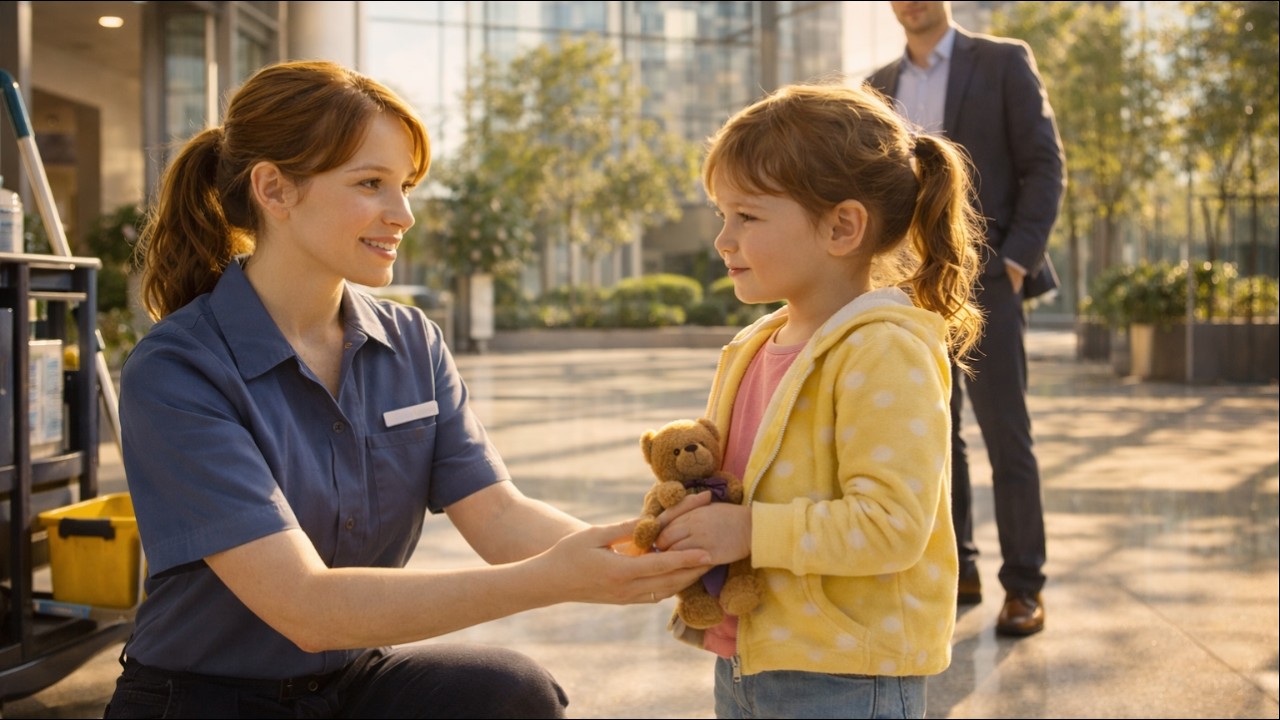 Poor Janitor Helped a Lost Little Girl — Didn’t Know She Was the CEO’s Daughter…