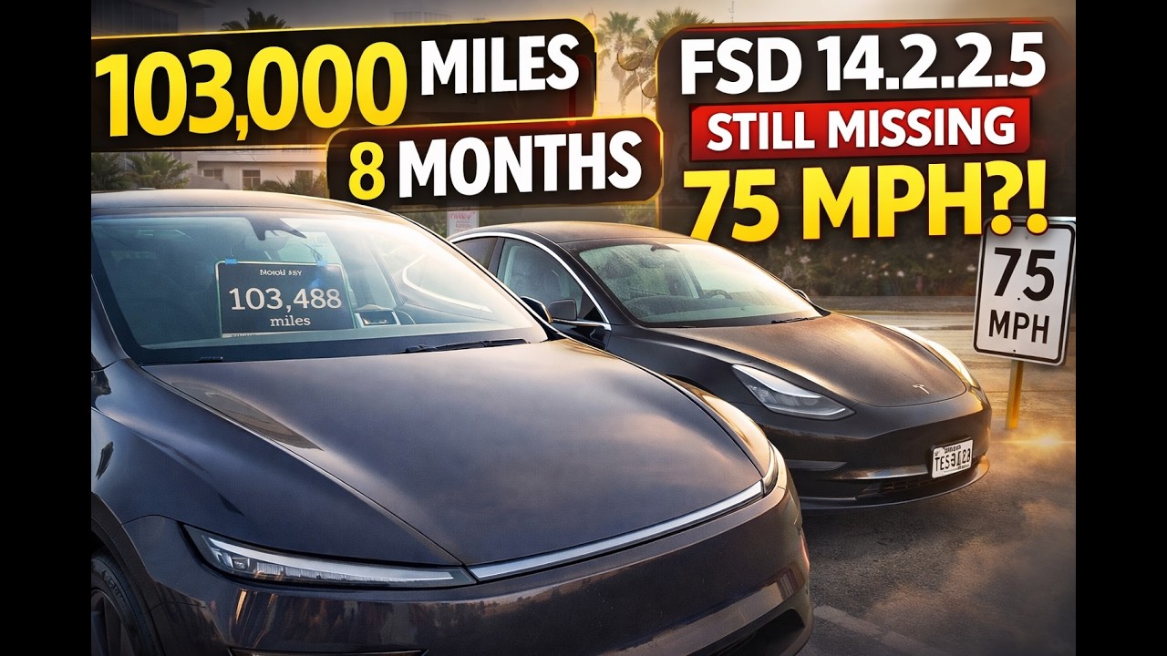 Tesla FSD 14.2.2.5 – 103,000 Miles in 8 Months… Is It Improving?