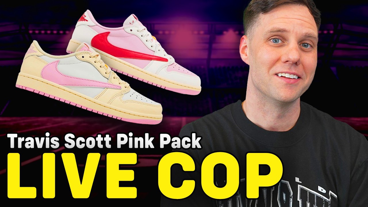 LIVE COP: TRAVIS SCOTT AIR JORDAN 1 LOW SHY PINK & TROPICAL PINK