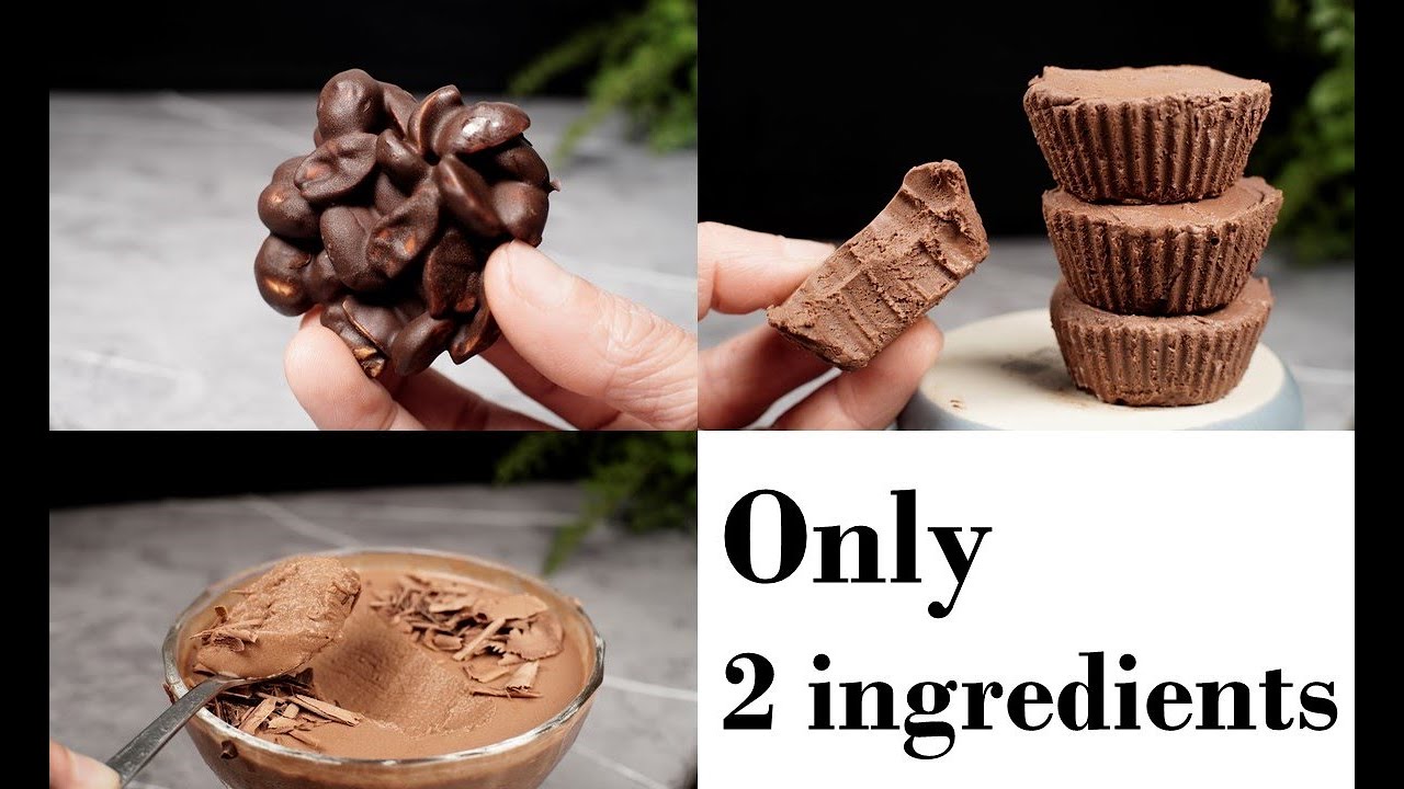 Easy Desserts to make at home with 2 Ingredients. Simple Recipe