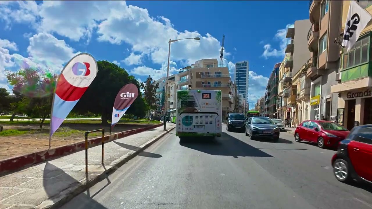 Malta Road Sliema to Blue Grotto 8K