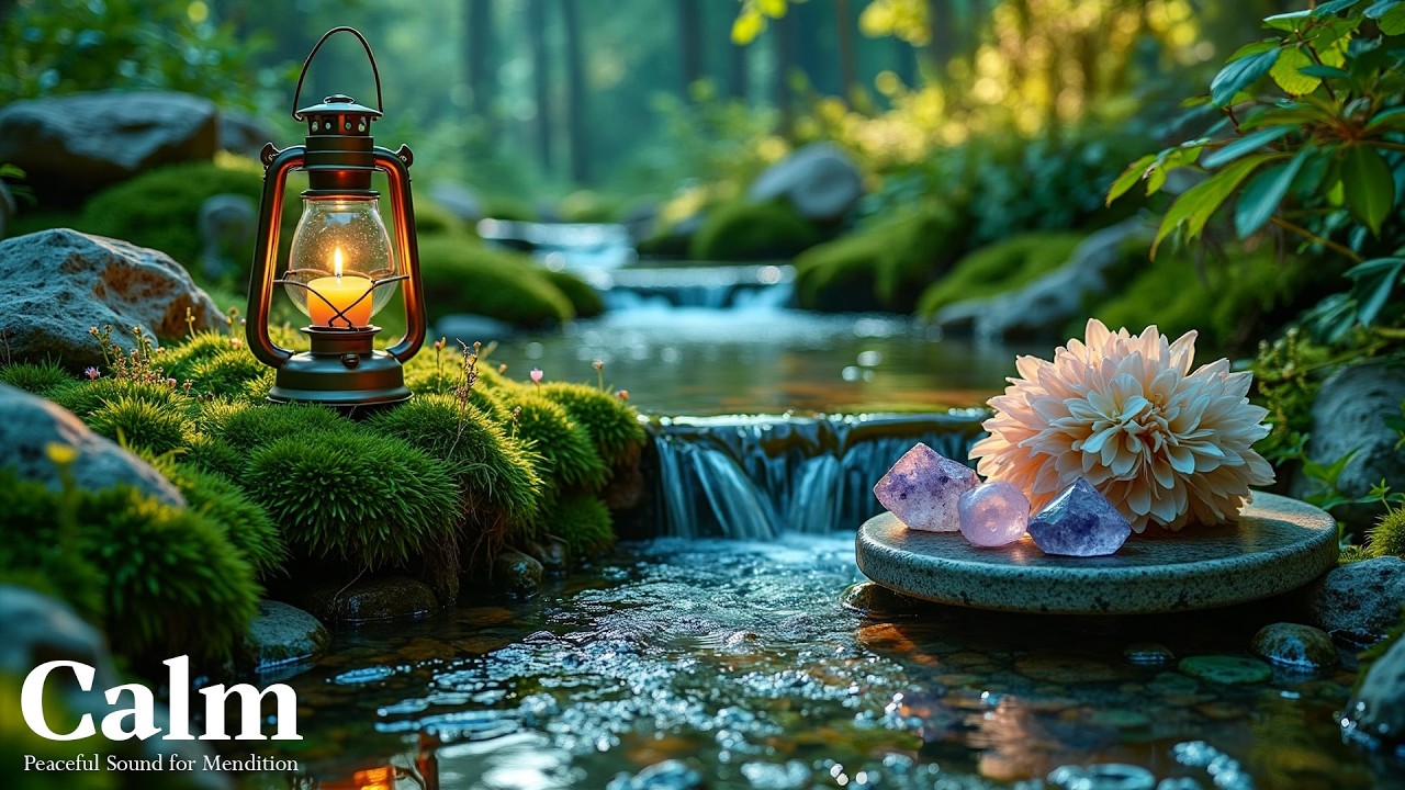 Спокойная музыка для снятия стресса и тревоги 🌿 Лечебное фортепиано + бамбуковая вода, глубокий сон