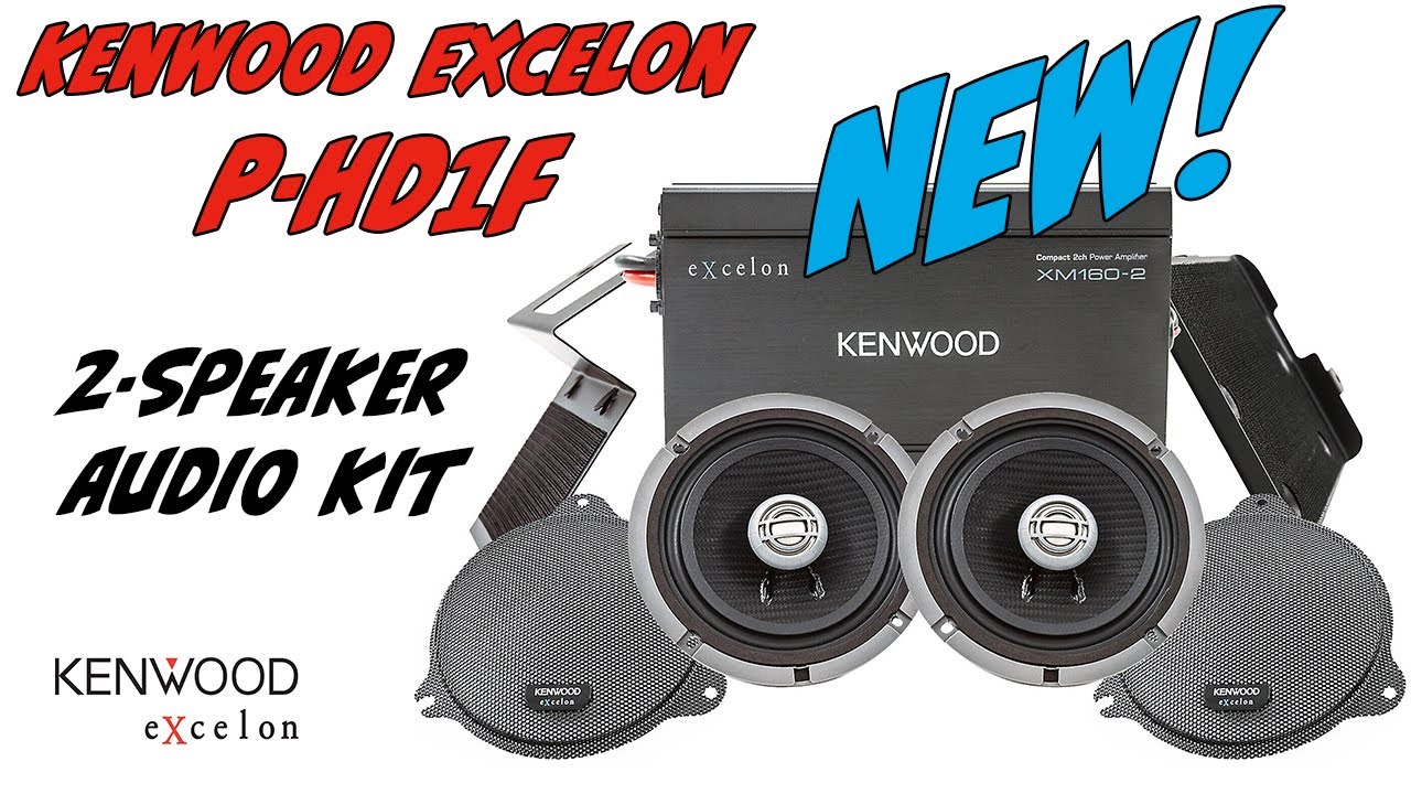 NEW! Kenwood Excelon P-HD1F Plug n Play Front Fairing Speaker / Amp Kit for 2014-up Harley Davidson®