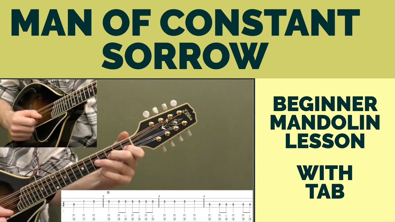 Man Of Constant Sorrow | Beginner Bluegrass Mandolin Lesson With Tab
