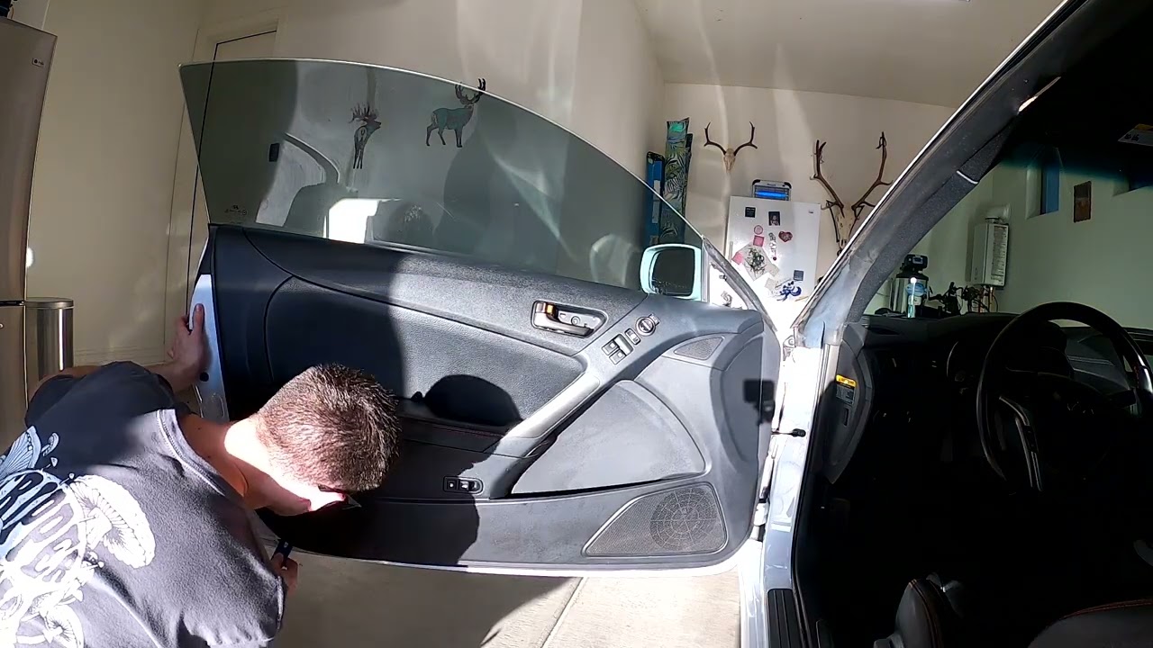 Genesis Coupe front door panel and speakers removal and install